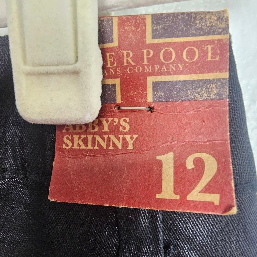 Liverpool Womens Abbys Faux Leather Skinny Jeans Sz 12 Moto Biker Classic Black - Picture 8 of 9